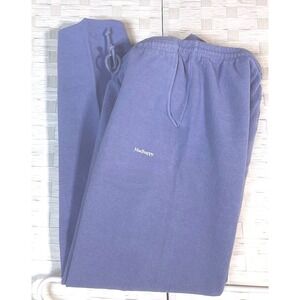 Madhappy Womens French Terry Sweatpants Drawstring Raw Hem‎ Lilac Pastel XL